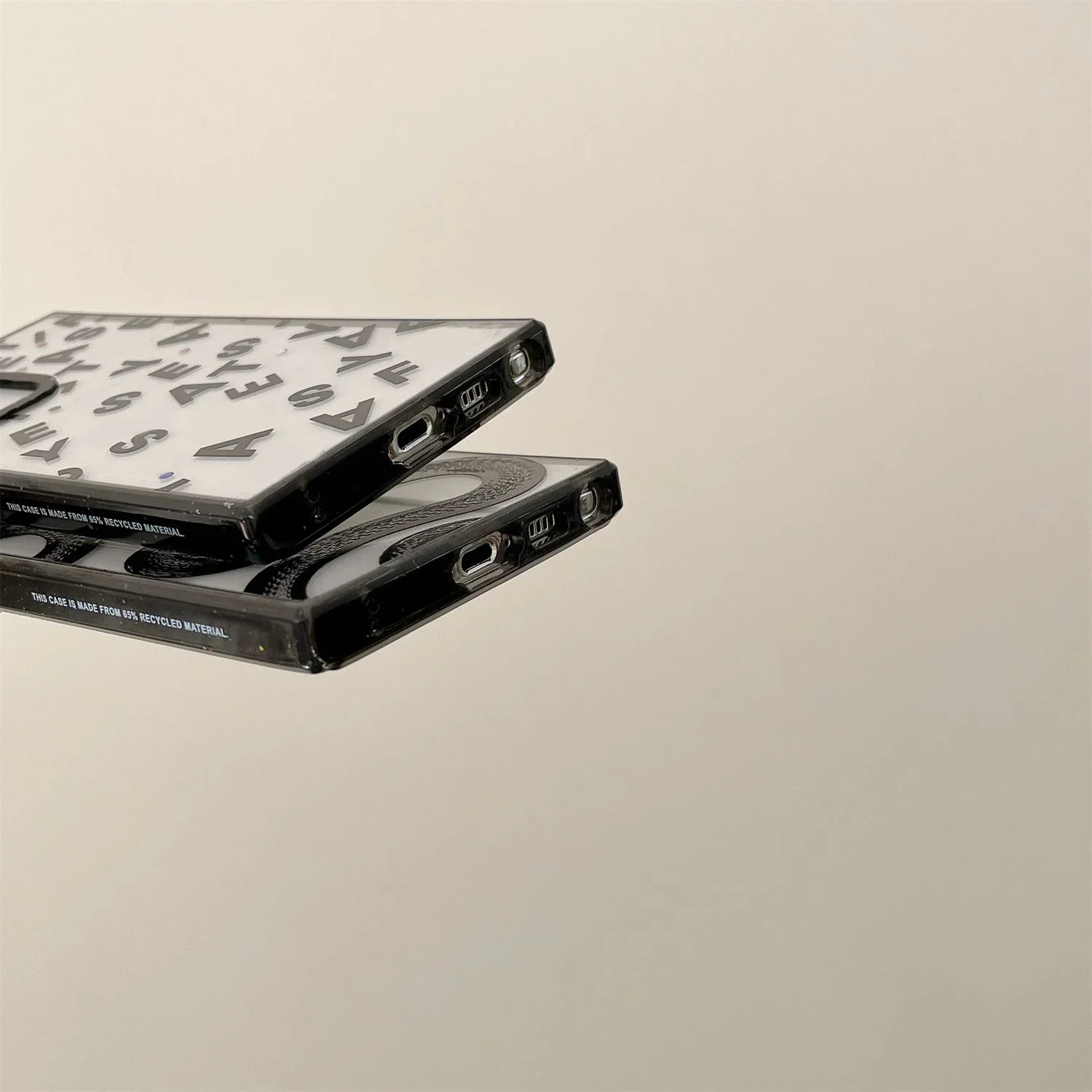 Snake Letters Acrylic Black Border Case for Samsung Galaxy S22 S23 S24 Ultra S22+ S23+ S24 Plus Cover Protective Case