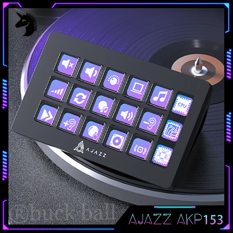 

Клавиатура AJAZZ AKP153 с консолью, программируемый контроллер для быстрой клавиатуры, маленький помощник для рабочего стола