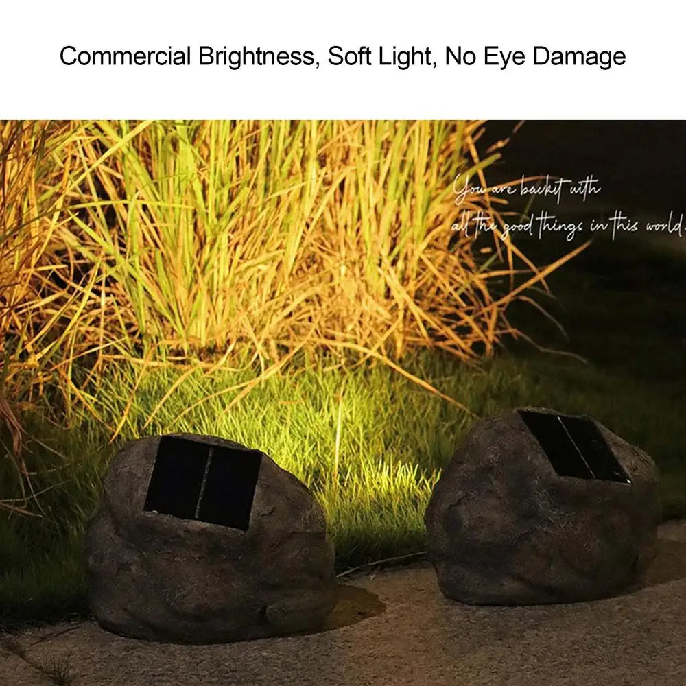 LED Solar Stone Light Close Up