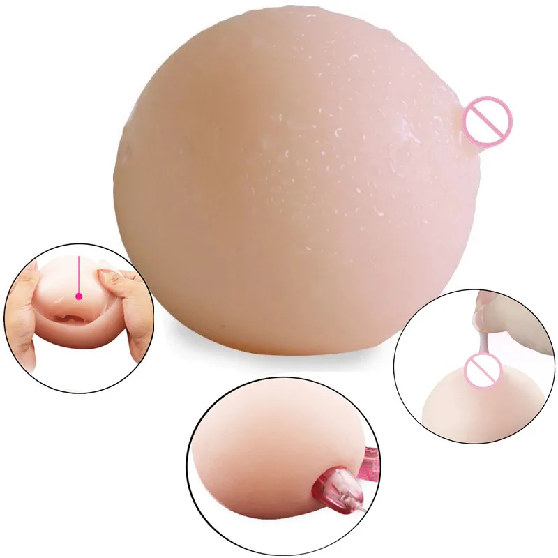 Artificial silicone breast toys men masturbator stress squeeze ball mens sex toys