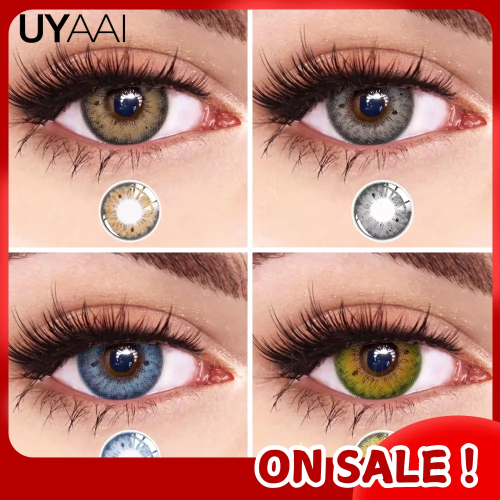 Vibrant Blue Cosmetic Contact Lenses for Eye Color Transformation - 2 Pack