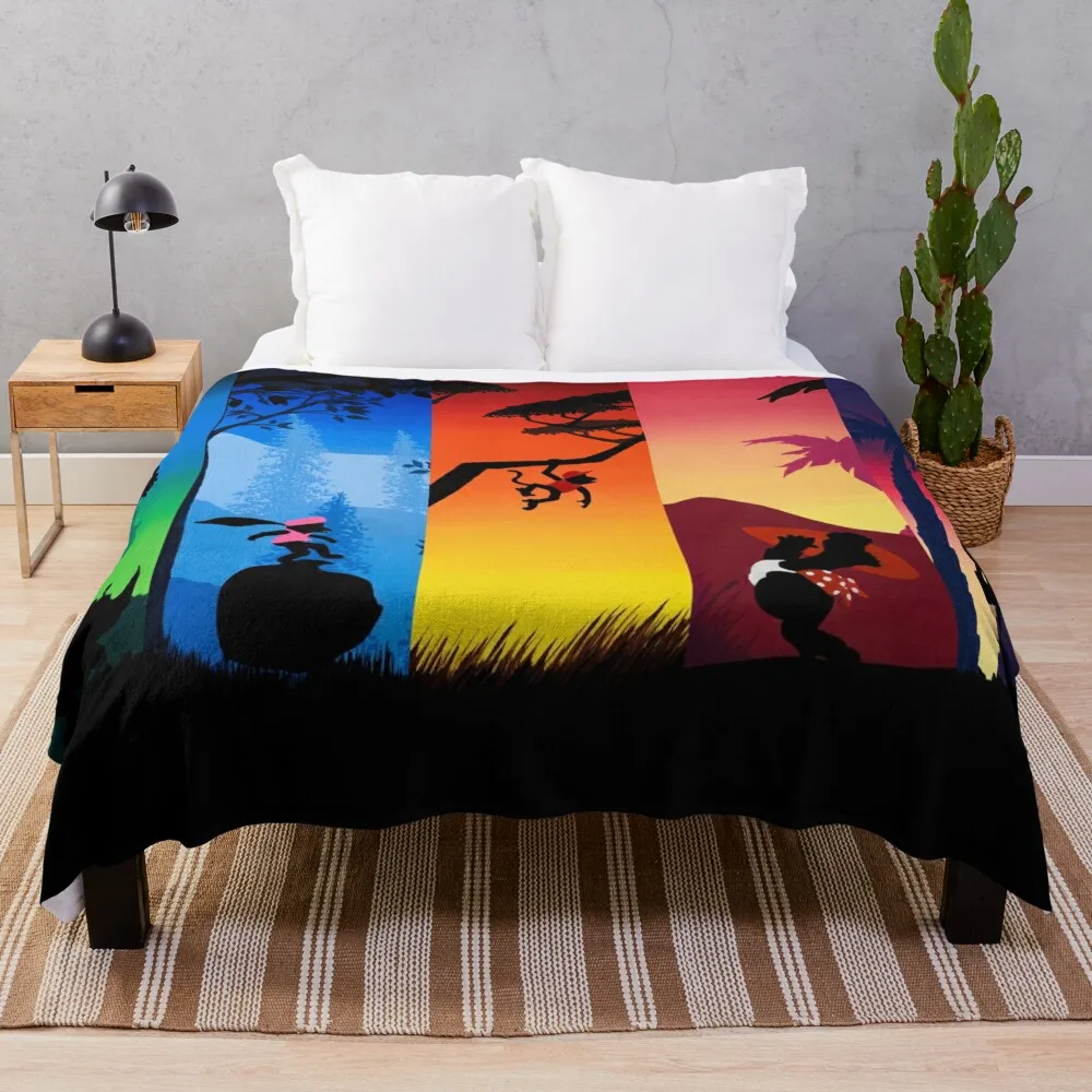 

Pentaptych Silhouettes Throw Blanket Sofas Baby Blanket