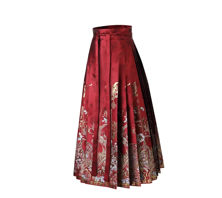 

New Chinese style woven gold horse face skirt with Han element Hanfu