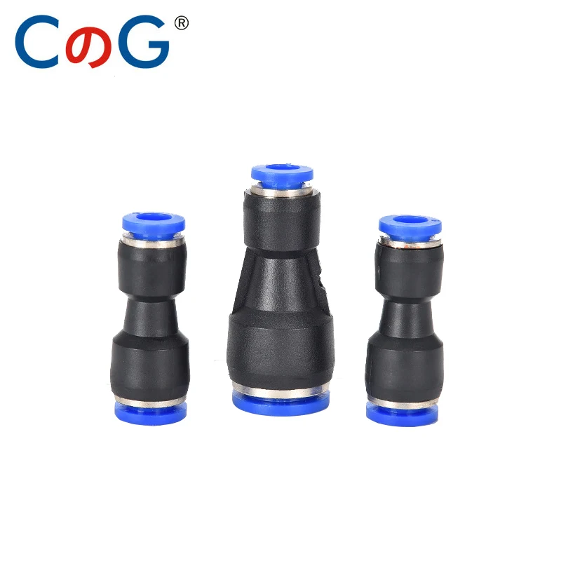 

5/10/20 Pcs PG Air Pneumatic Fitting 4/6/8/10/12/14/16mm OD Hose Tube Push Into Straight Gas Fittings Plastic Quick Connectors