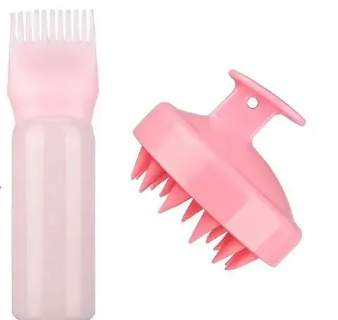 Hair Oil Dispenser Bottle Root Comb Applicator Dispenser For Hair Oil Reusable Scalp Massager Shampoo Brush Dye Tool For