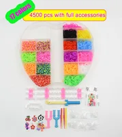 Box Packed! Rubber Bands Weaving Set DIY Toys Loom Craft Kid Bracelet Braid Silicone Elastic Weave Bands Gifts for Girls 2
