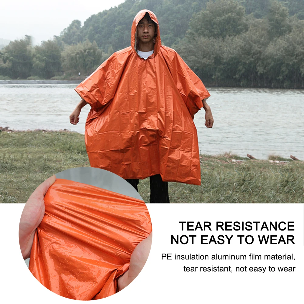 Poncho Antipioggia Per Bici Unisex - Impermeabile, Con Strisce Riflettenti, Per Ciclismo E Outdoor - Foto 2