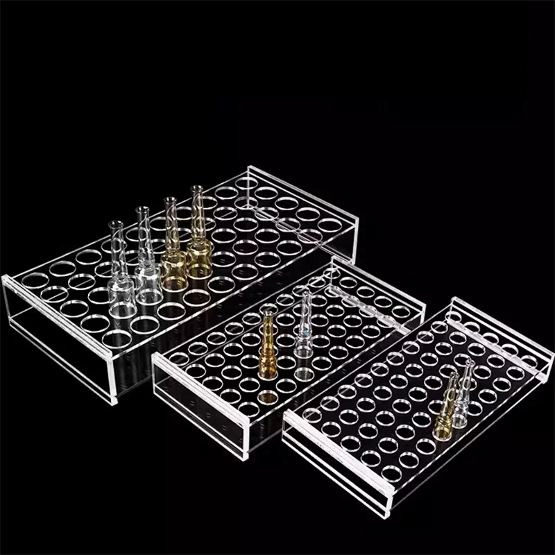 Plexiglas ampoule bottle rack Ampoule bottle rack injection bottle rack 1/2/5/10/20ml 50 holes acrylic material