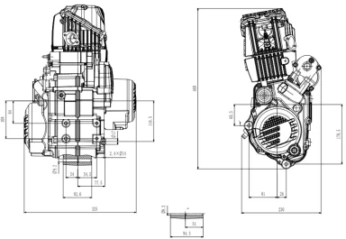 Motorcycle complete engine Zongshen W190 gasoline engine Zongshen motorcycle
