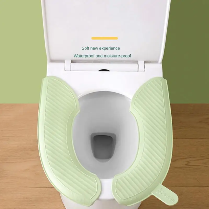 Mousse A Plouf Toilette Coussin de siège de Toilette Chaud Coussin de  Toilette de Salle de Bain avec poignée Accessoires de Coussin de Toilette  Lavable Accessoire Toilette WC (Color : 3) 