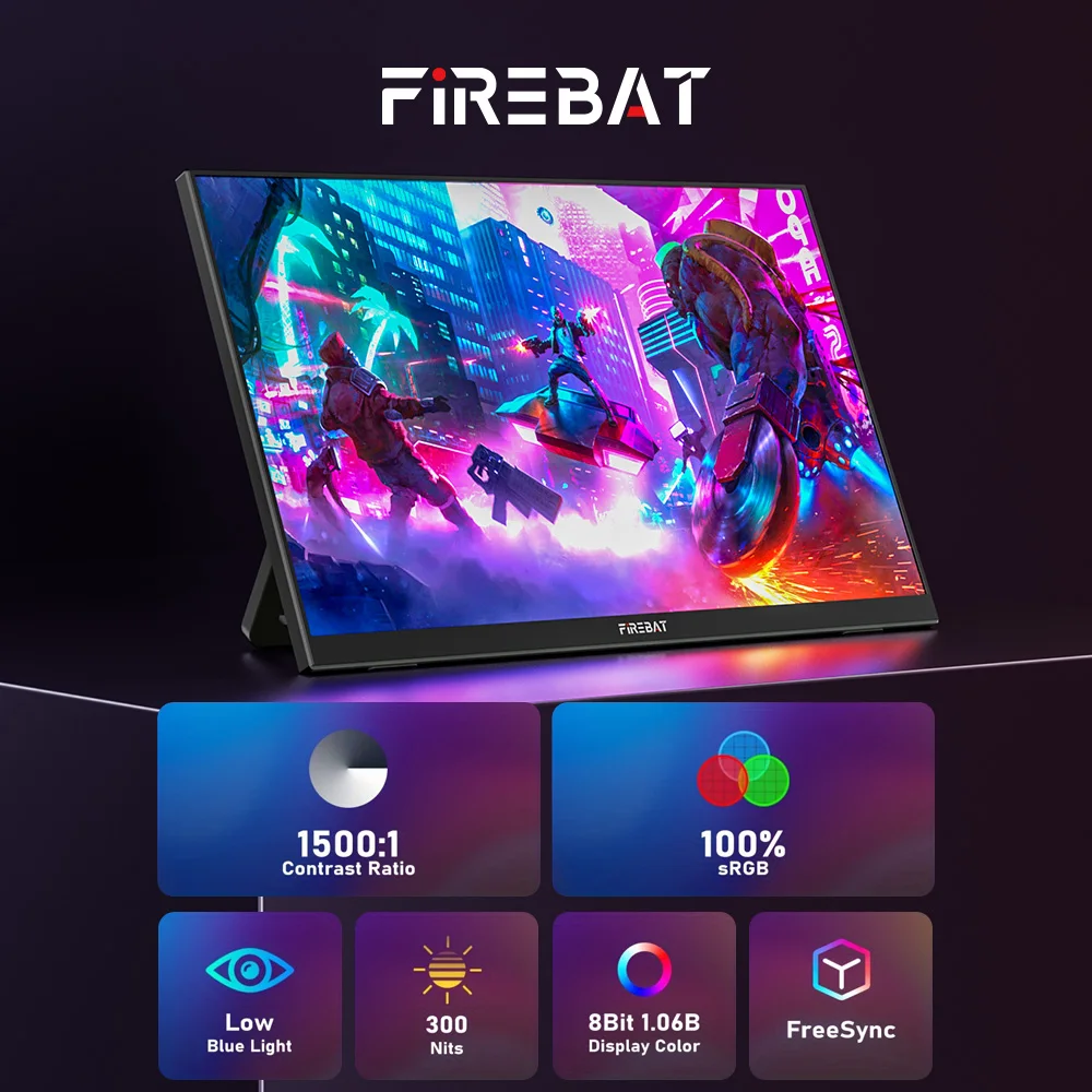 FIREBAT ޴ , 15.6 ġ, IPS 1920x1080 1080p ÷, Ʈ ǻ ȭ ȭ, CŸ HDMI