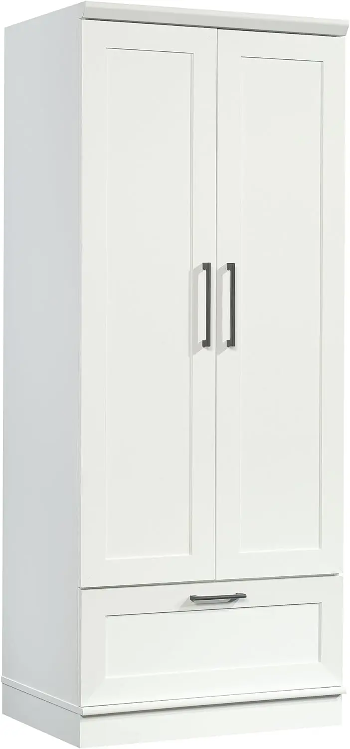 

Sauder HomePlus Wardrobe/Pantry cabinets, L: 29.06" x W: 20.95" x H: 71.18", Soft White finish