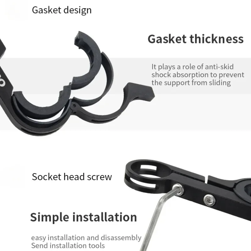 Bicycle handlebar extender 20/30cm Bicycle Handlebar Extended Bracket Aluminum Alloy MTB Bike Headlight Mount Extented Bar Cycling Expansion Extender Rack