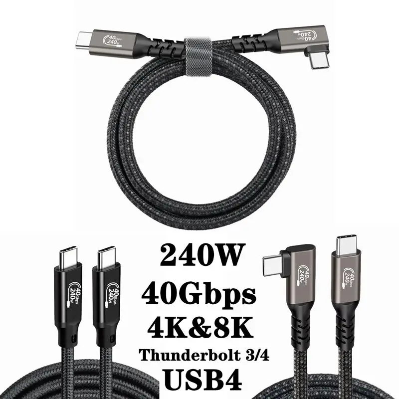 Cavo Usb 4 40Gbps Gen3 2 Cavo Da Usb C A Tipo C 240W Ricarica Rapida 8K @ 60Hz Video Grafene Compatibile Thunderbolt 3 4 Laptop