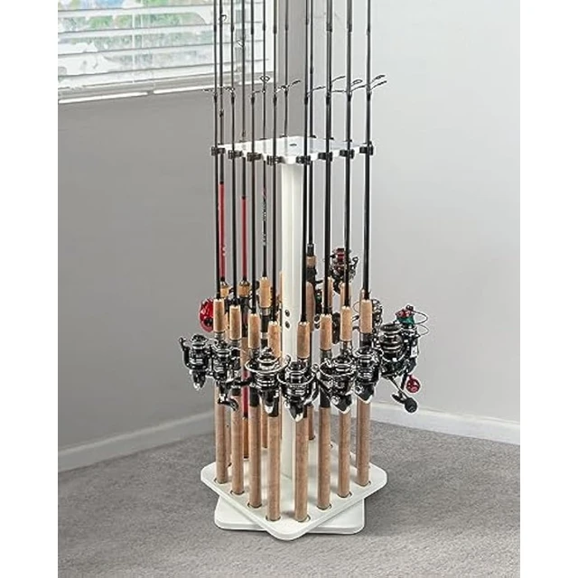 Ghosthorn Fishing Rod Holders for Garage 360 Degree Rotating Fishing Pole  Rack, Floor Stand Holds up - AliExpress