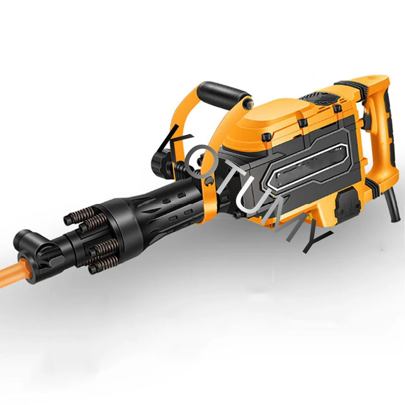 Demolition Jack Hammer 2050bpm Concrete Breaker 3PCS Chisels 98 J Electric Hammer Pick Trenching and Breaking Holes 220V 4600W 6