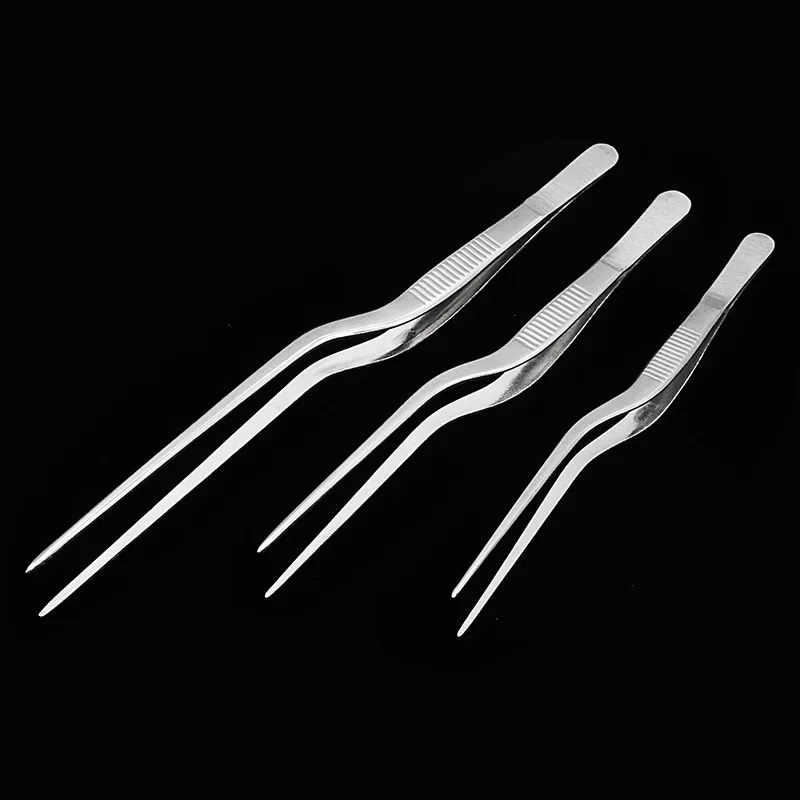 Tweezers Atraumatic Forceps Angled Clamp Stainless Steel Tweezers Tool 1PC 14cm/16cm/20cm tweezer tool