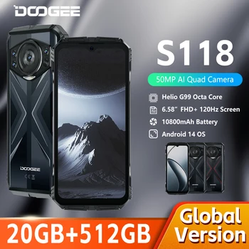 DOOGEE S118 Smartphone robusto 20 GB (8 GB + 12 GB esteso) 512 GB 6,58" FHD + schermo 50 MP Fotocamera Android 14 Cellulare