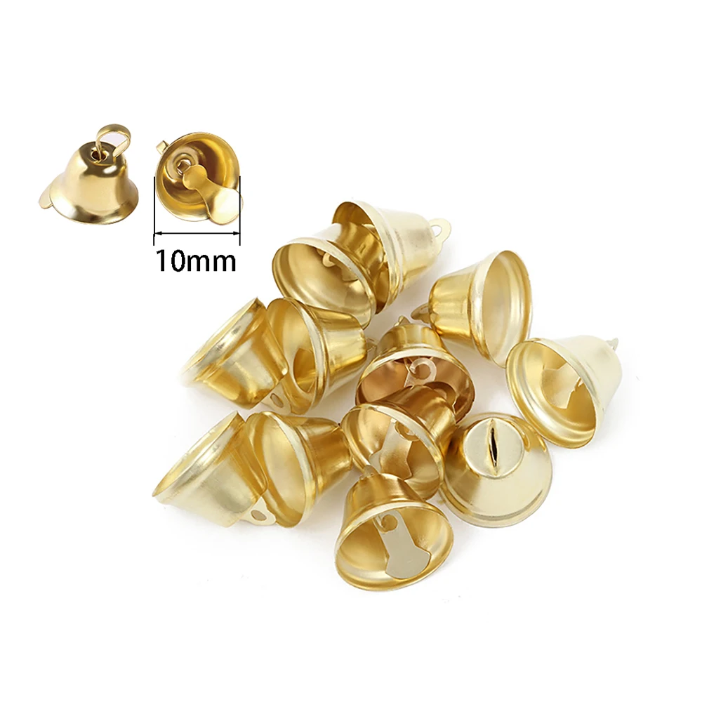 10/20mm Mini Weihnachten Jingle Bells, DIY Metall kleine Goldglocken, Glocken Ornament Handwerk für Weihnachten, Haustier hängende Verzierung – Detail 7