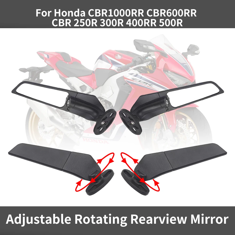 조정 가능한 회전 백미러, 혼다 CBR1000RR CBR600RR CBR 250R 300R 400RR 500R 용
