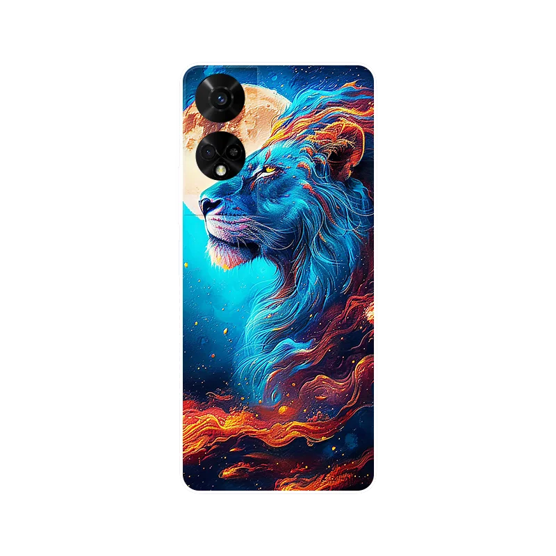 Floral Wolf Soft Silicone Shockproof Phone Cover