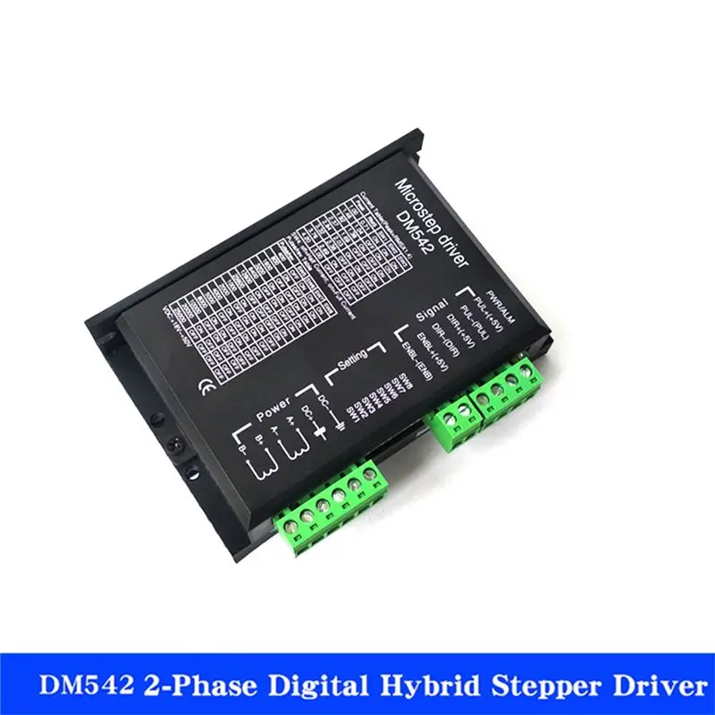 AEE3-DM542 마이크로스텝 드라이버 모터 드라이버 스테퍼 모터 컨트롤러 2상 20-50V DC 최대 4.2A 17, 23 스테퍼 모터용