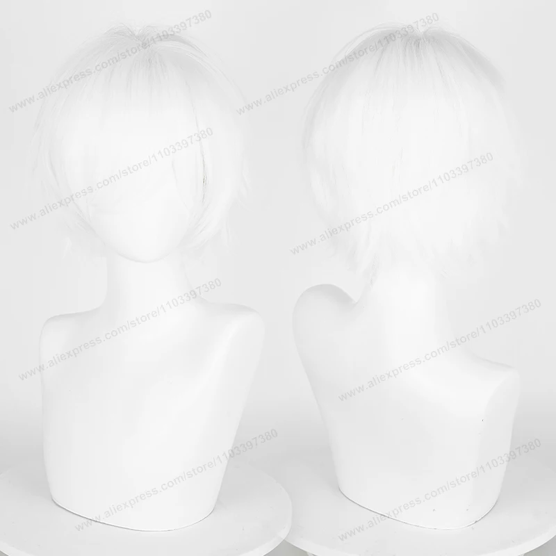 30cm Multicolor Short Straight Heat Resistant Synthetic Cosplay Wig