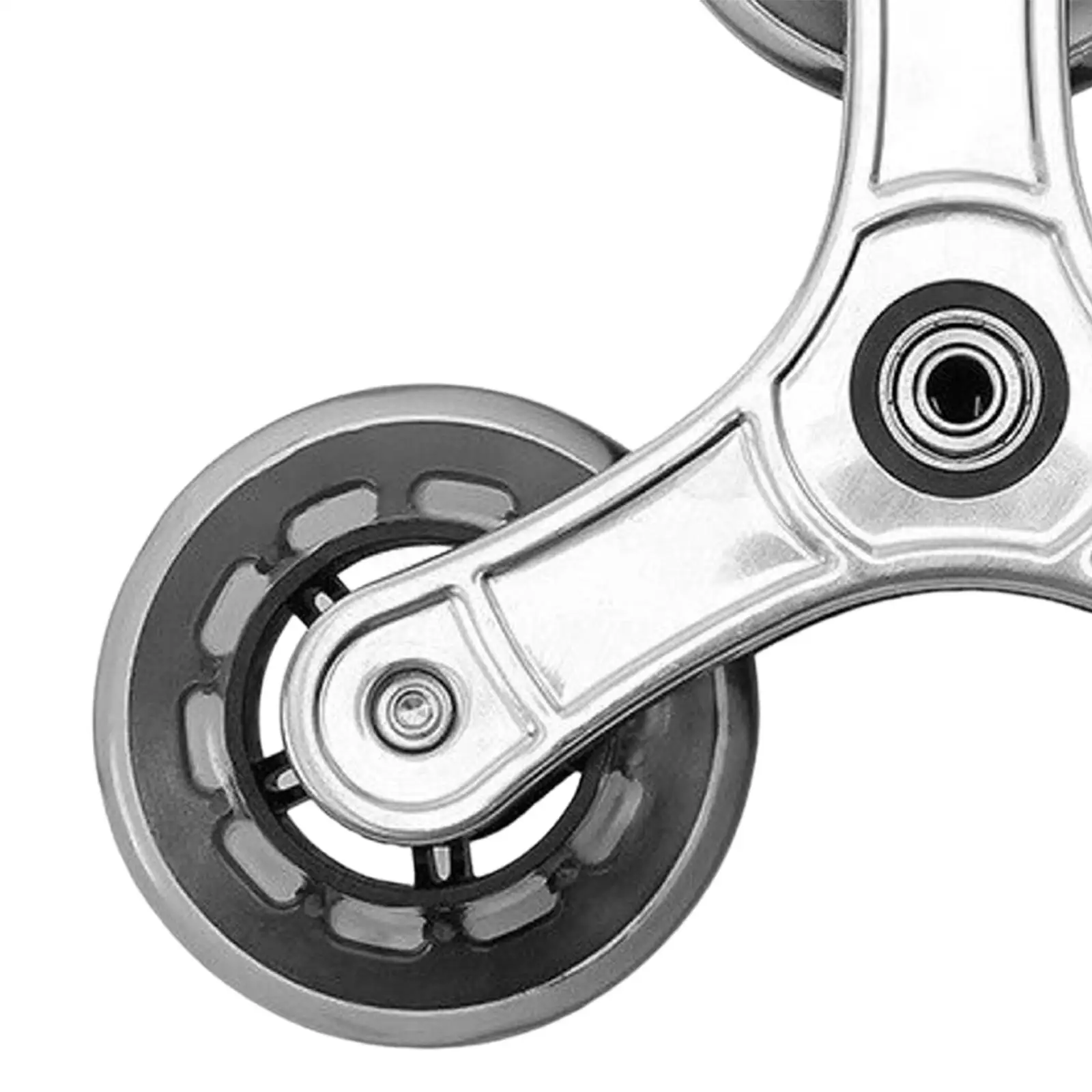 2Pcs Folding Shopping Cart Wheels Stair Climbing Wheels Triangle Caster Wheels for Hand Truck Dolly Trolley Moving Grocery Cart