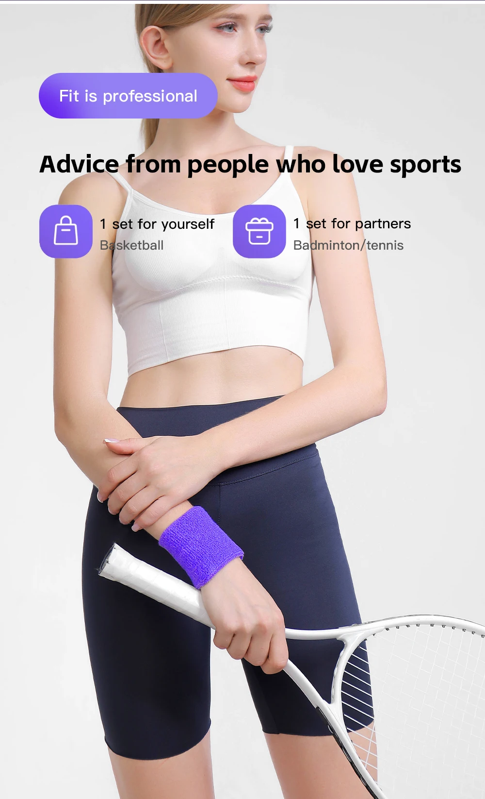 1/2 Stück Fitness-Armband, Handgelenkstütze für Tennis/Basketball/Volleyball, Sportschutz-Schweißband, Handgelenkschutz für das Fitnessstudio – Detail 10