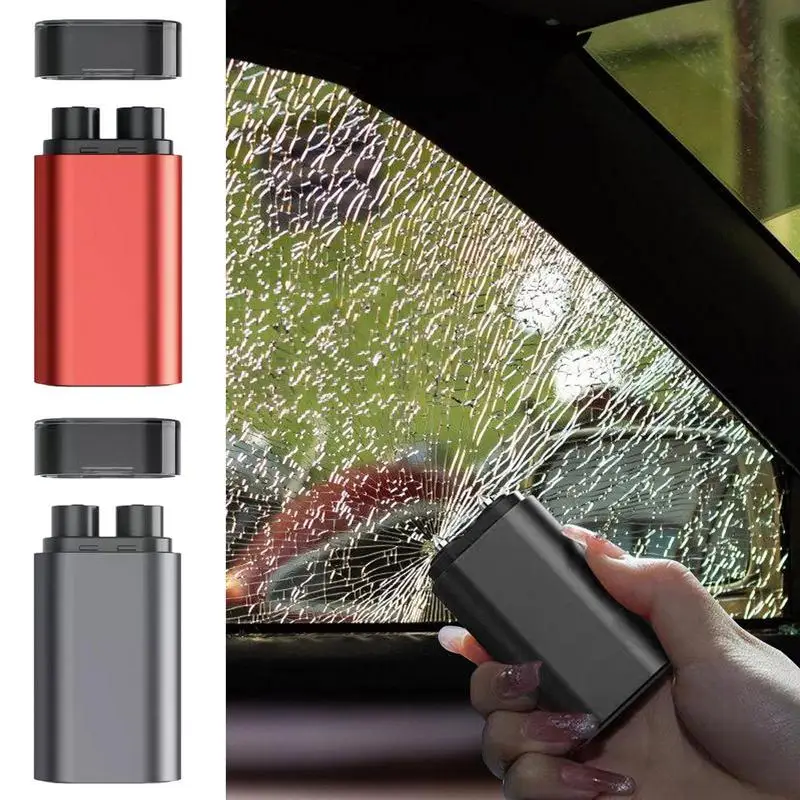 

Car Window Breaker Automotive Concealed Safety Design Dual-Hammer Alloy Seat Belt Cutter Vehicle Rescue Kit For Sedans SUVs