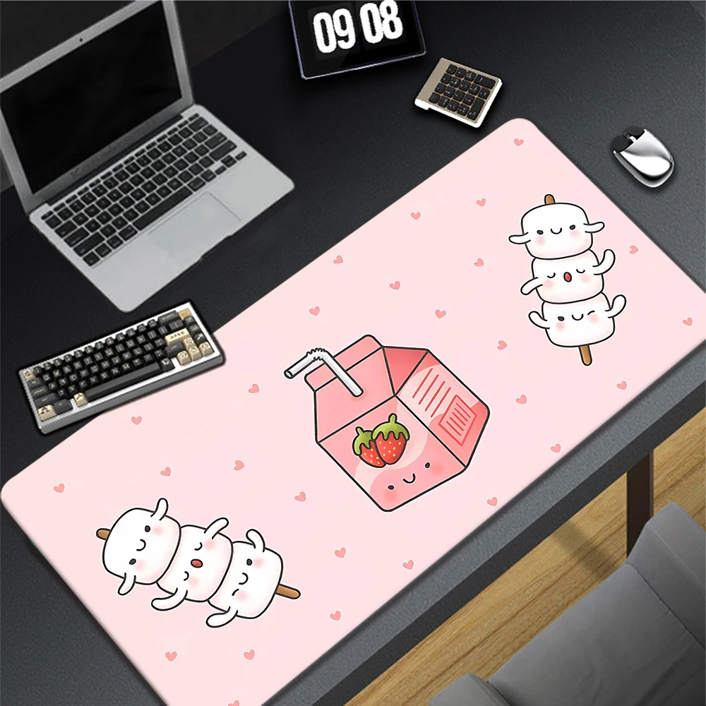 Kawaii Mouse Pad Bonito para Jogos Portáteis Tapete do Rato do Jogo Mesa Mousepad Tapete Rosa 900x 400 mm - Imagem 4