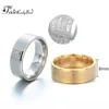 FairLadyHood Touchable Spain Scripture Bible Lord Prayer Cross Rings Never Fade Stainless Steel For Women Men Christian Jewelry 4