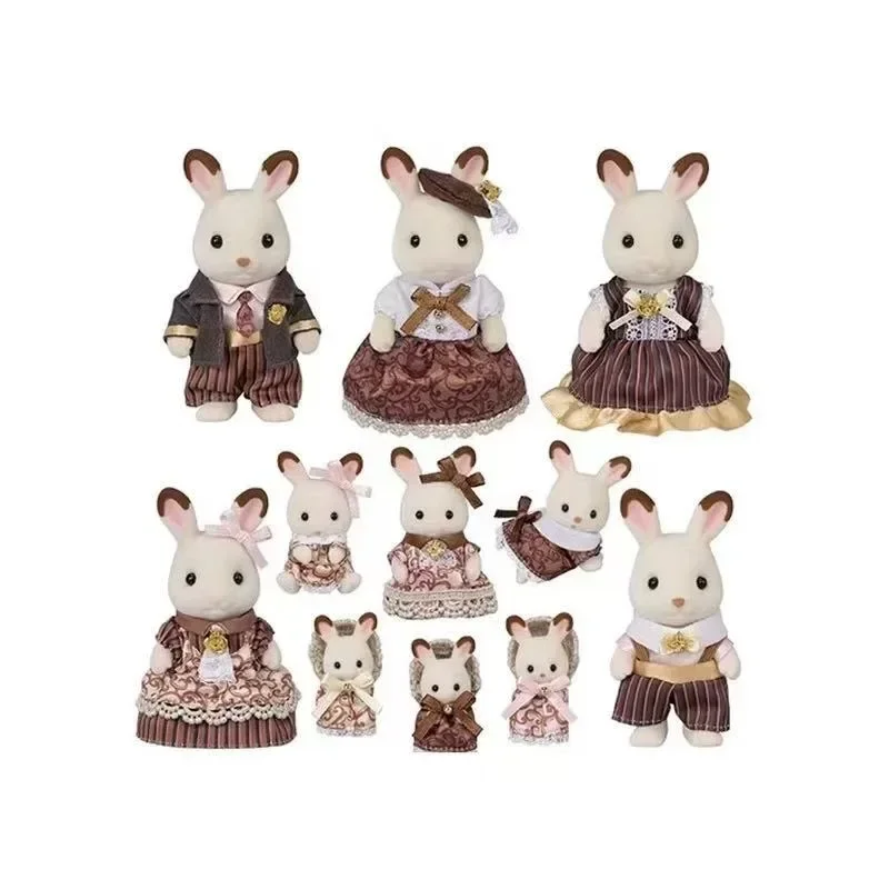 Sylvanian Families Authentic Toys for Children Ternurines Chocolate Family 40th Anniversary Limited Gift Sets Kitchens Toy Girl