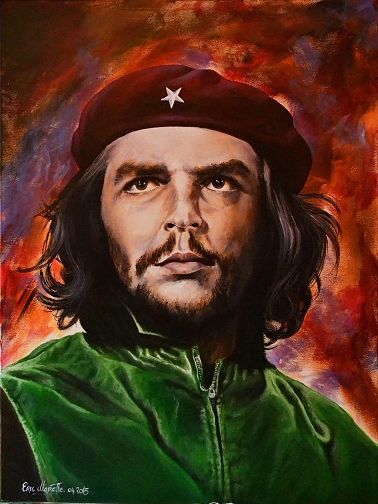 Cuban Hero Che Guevara DIY 5D Diamond Painting by Number Unique Kits Home Wall Decor Crystal Rhinestone Wall Decor