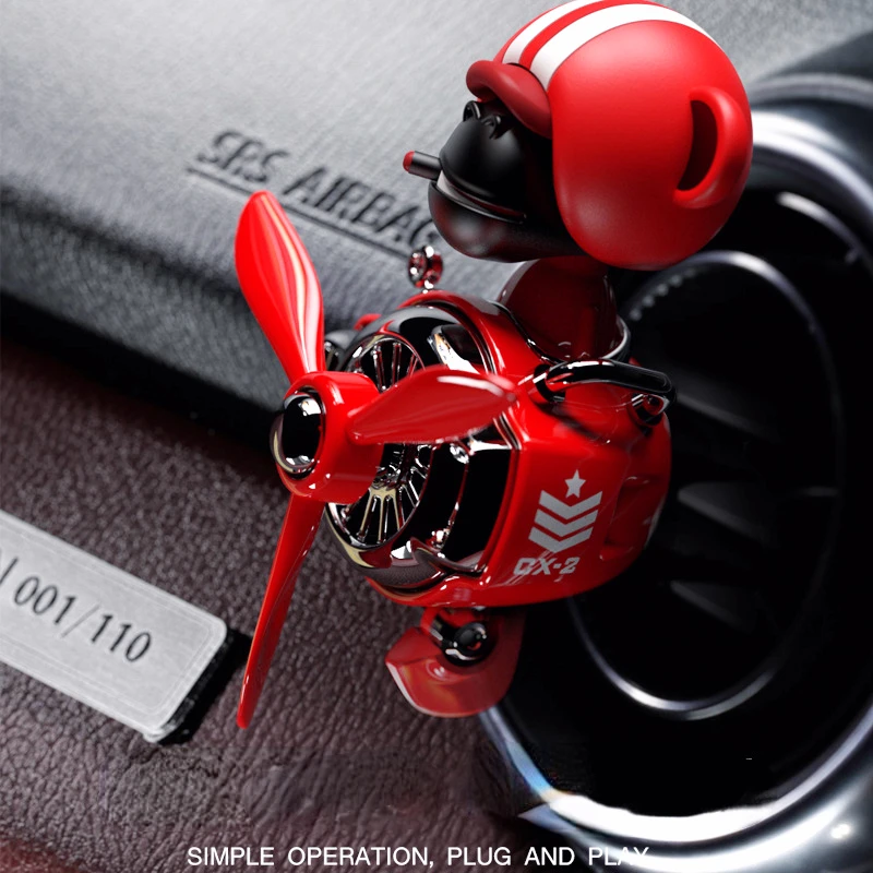 자동차 공기 배출구 아로마 테라피, 창의적인 만화 고릴라 프로펠러, 소형 비행기, 흔들리는 머리 인형, 자동차 인테리어 장식, 신제품 