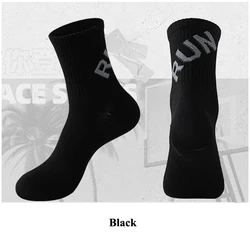 Unisex Quick-Dry Performance Running Socks for Outdoor Sports (Black)