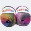 50g Rainbow Soft Yarn 70% Australian wool 30% Nylon Gradient Multi Color Yarn for Crocheting Hand Knitting DIY Yarn 140m/153yd 4