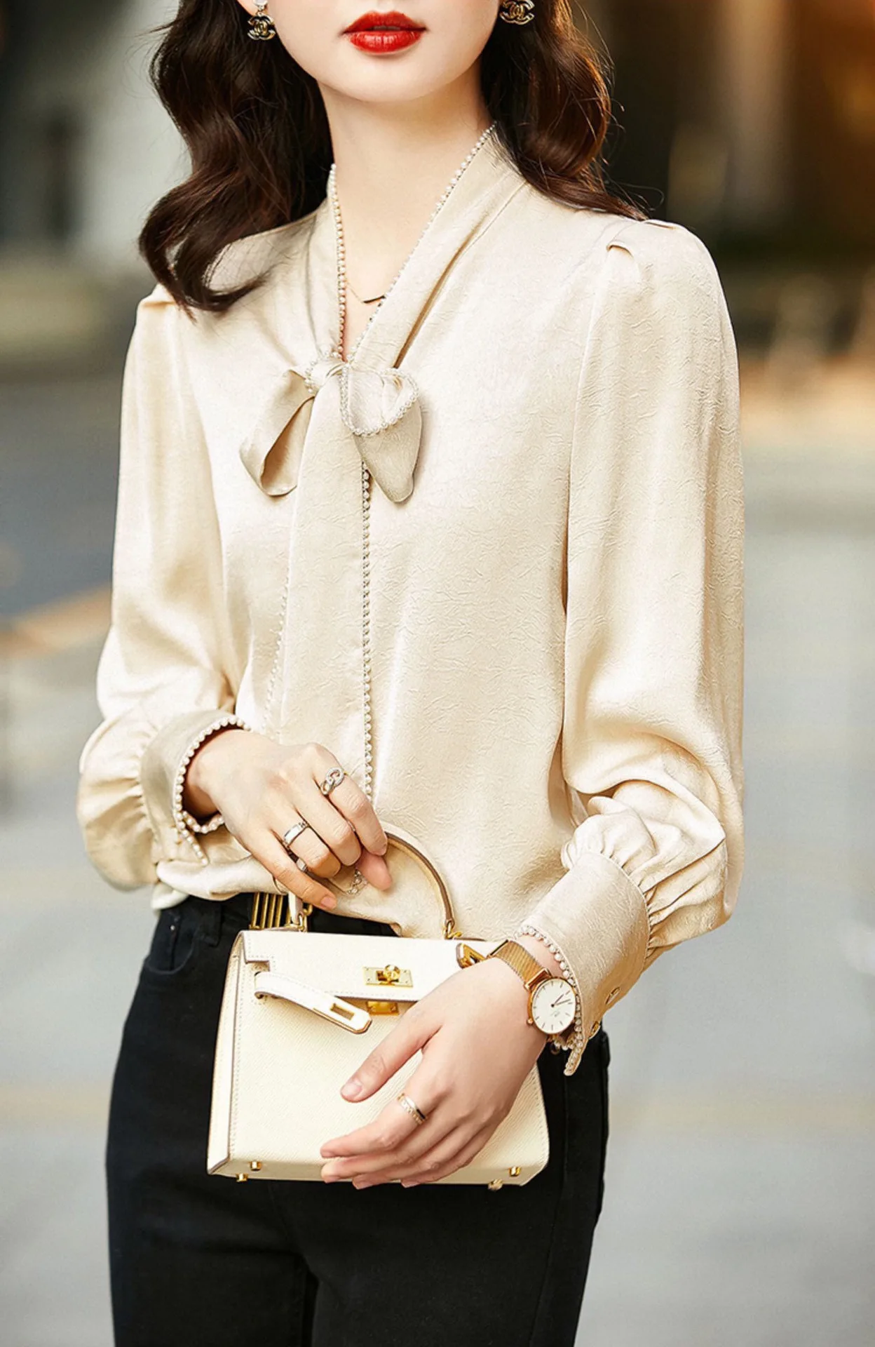 

2023 Autumn/Winter Fashion New Women's Clothing Beaded Shirt 0905