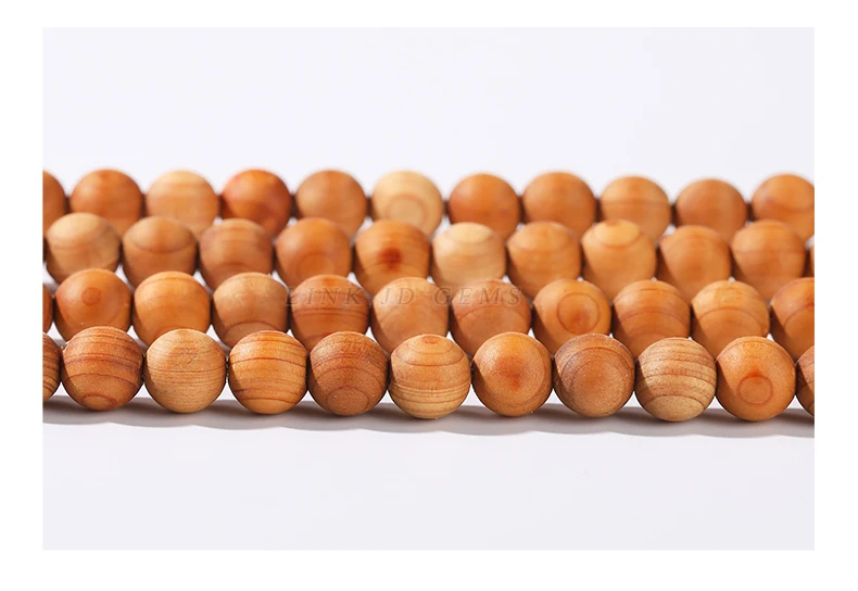 Fabrikpreis Natürliche Thuja-Holzperlen, rund, lose Distanzperlen, 6, 8, 10 mm, für Schmuckherstellung, DIY-Armband, Halskette, Zubehör – Detail 4
