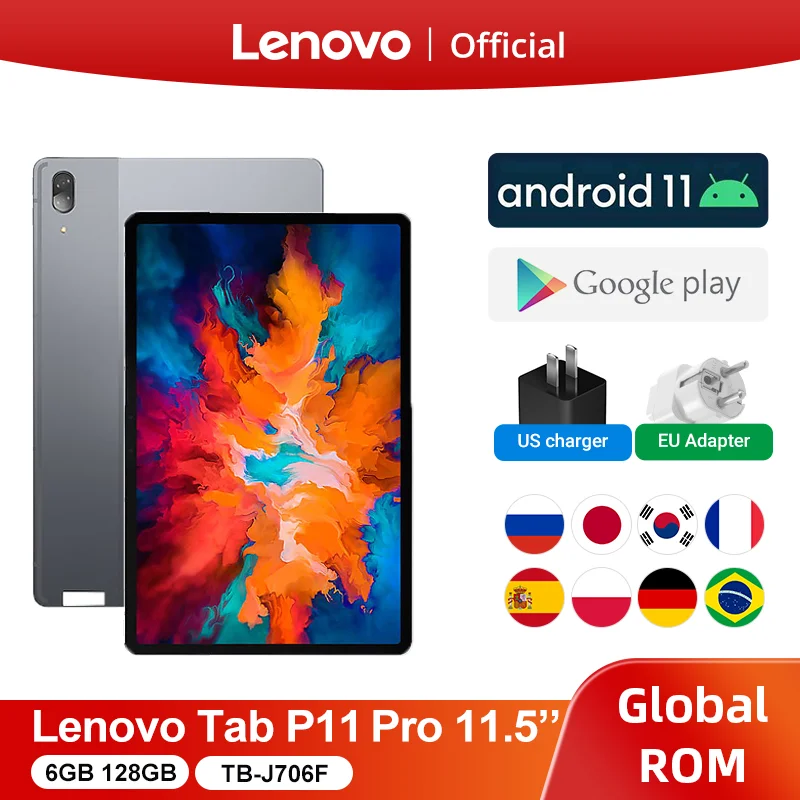 most popular tablet Lenovo Tab P11 Pro or Xiaoxin Pad Pro 11.5 Snapdragon Octa Core 6GB 128GB 11.5 Inch 2.5K OLED Screen Android 11 8600mAh Battery best cheap android tablet