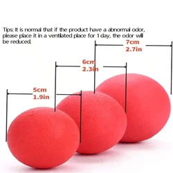 Indestructible Rubber Bouncy Balls for Aggressive Dogs - Durable Training Toy for Medium and Large Breeds (Red)