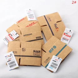 Miniature Dollhouse Express Box Carton Furniture Accessory Decor Toy (B)