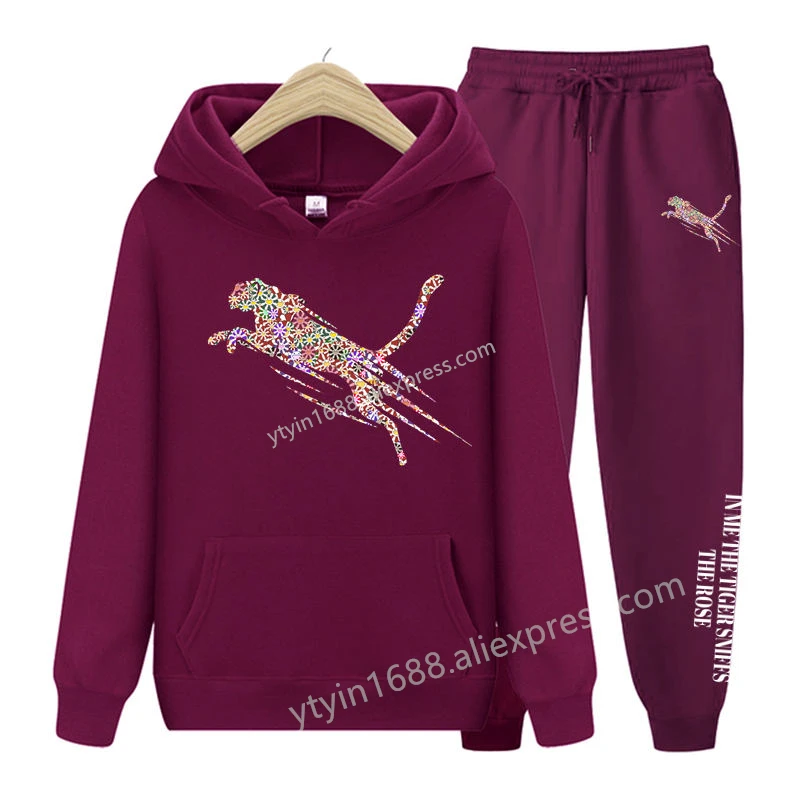 Womens TrackSuit Aesthetic Sweatshirts Sweatpants Two-piece suit 2025 New Fleece Oversize Designer Streetwear Women Hoodie Sets 3