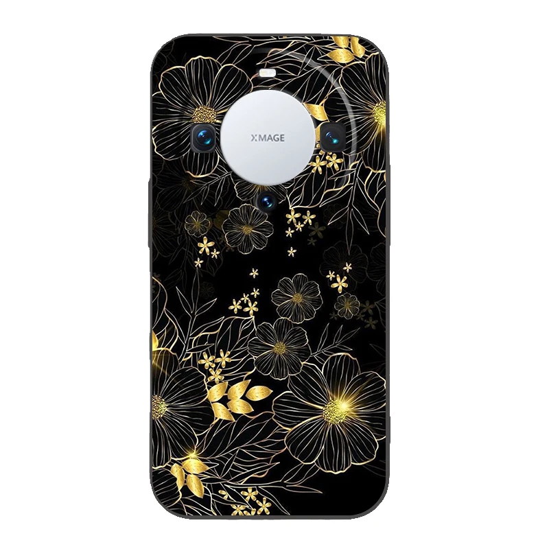 Gold Foil Art Silicone Phone Case Cover