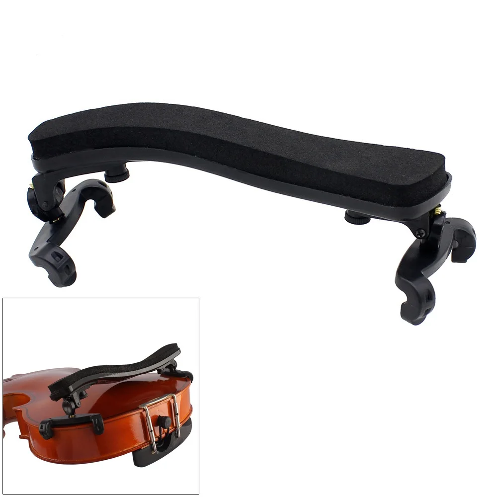 Violin Shoulder Rest Adjustable Universal Violin Shoulder Rest Violin Accessories Plastic EVA Pad for 3/4 and 4/4 Violin Violins