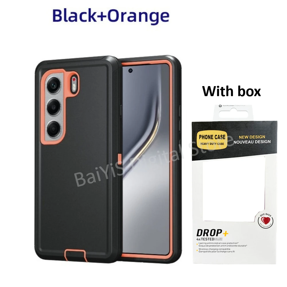 Rugged 3-Layer Protection Armor Case with Hybrid Defender Cover and Box