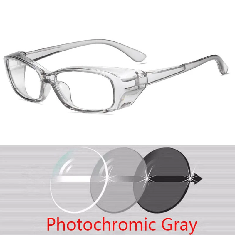 Women Side Shields Cute Safety Goggles Optical Prescription Myopia Glasses -0.5 -1.0 To -6.0 , Square reading +0.5 +1.0 To +6.0 5