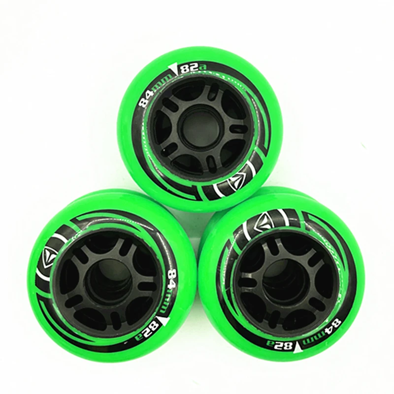 

84MM Inline Wheels 8pcs 82A Hockey Soft Durable PU Roller Skating Wheels Slaom Speed Durable PU Inline Speed Skate Wheels