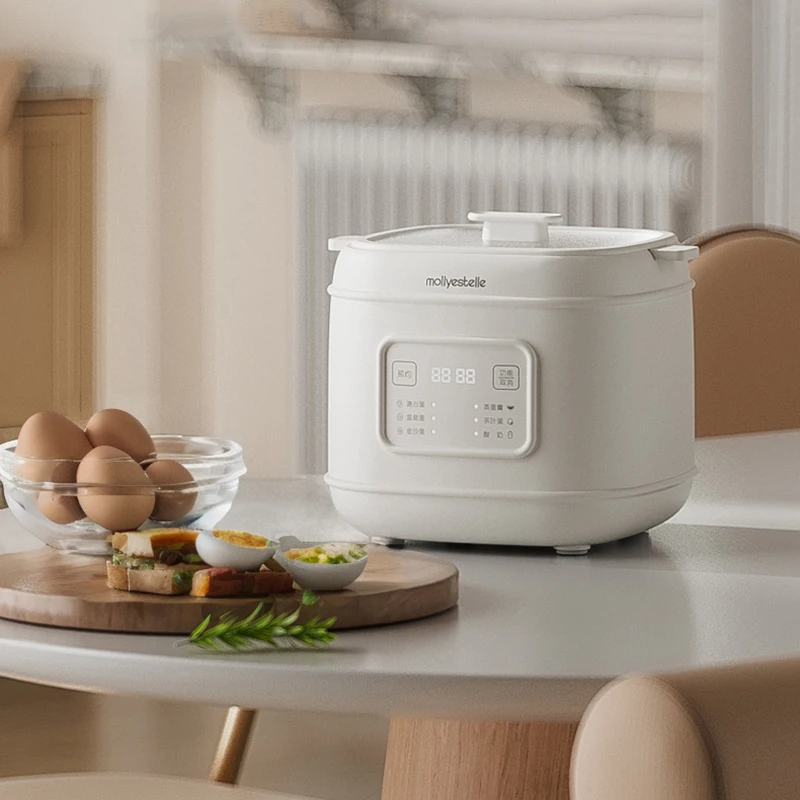 300W Electric Egg Boiler Breakfast Machine Multicooker Steamer Automatic Egg Cookers Home Egg Custard Steaming Cooker with Timer 5