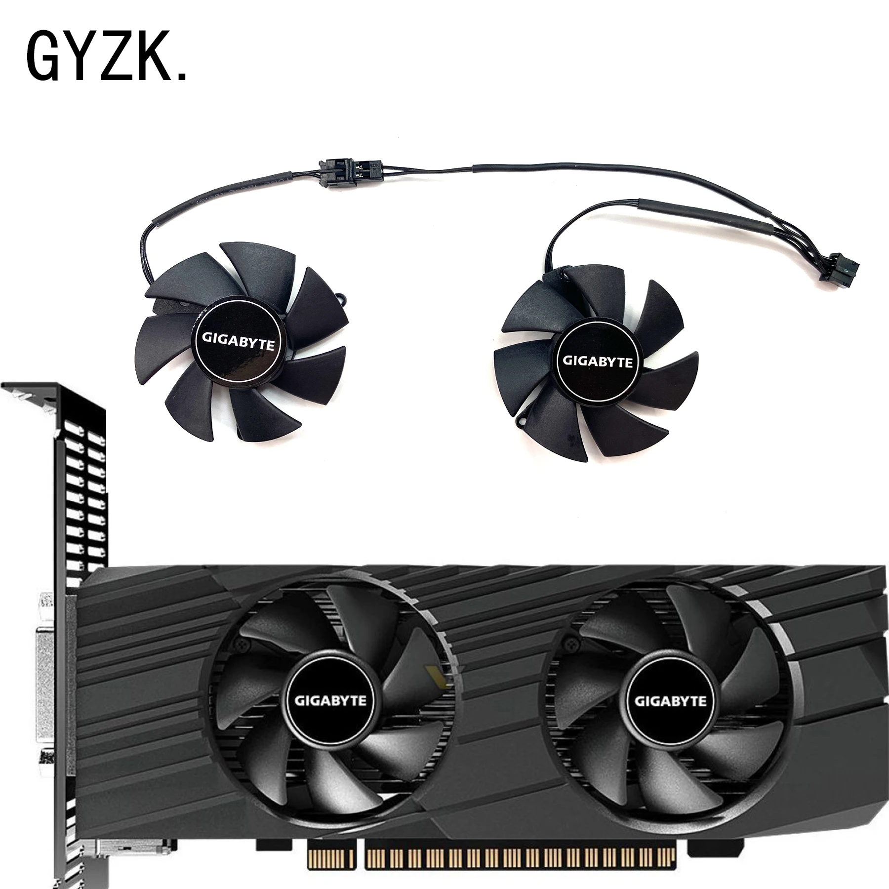 Gpu Ventilador de Refrigeração para Gigabyte Geforce Baixo Perfil Placa Gráfica Substituição Novo Fs1250-s2053a 12v 0.19a Gtx1650 1630 oc 46 Centímetros